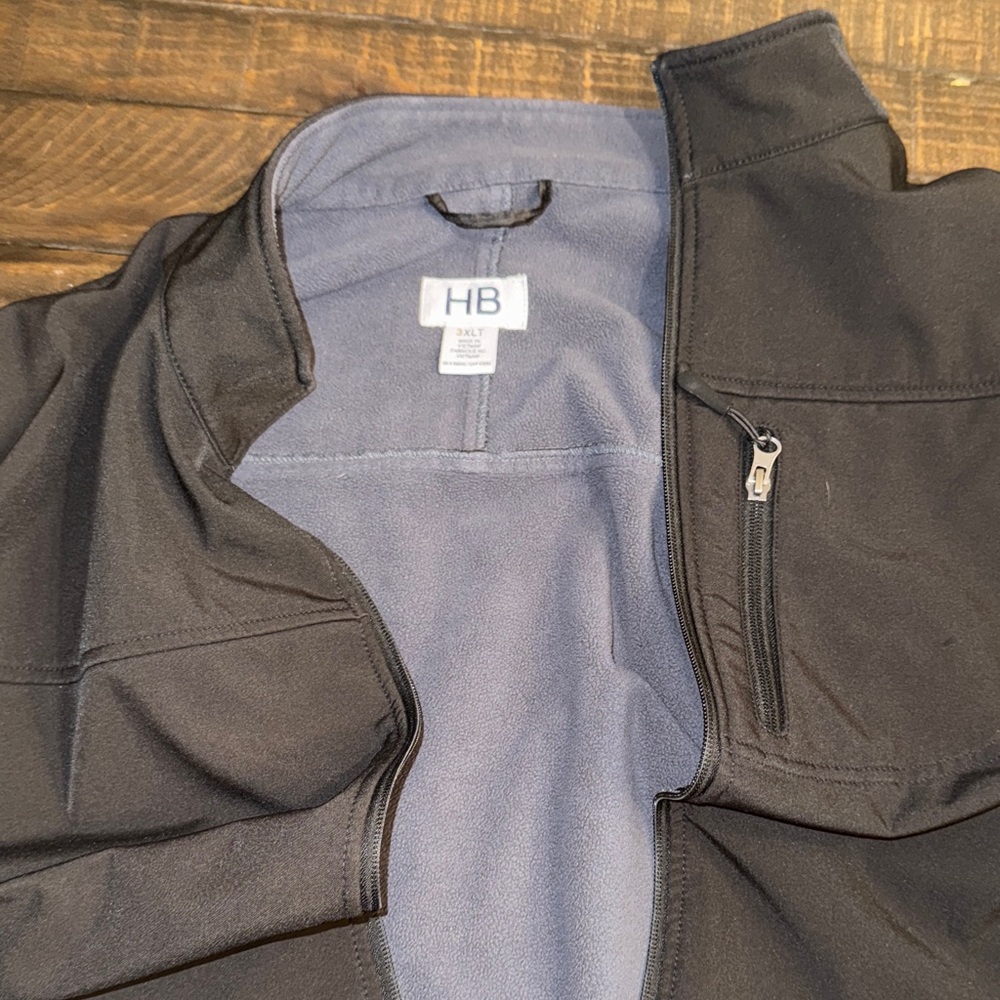 Black and Gray Zip-Up Jacket